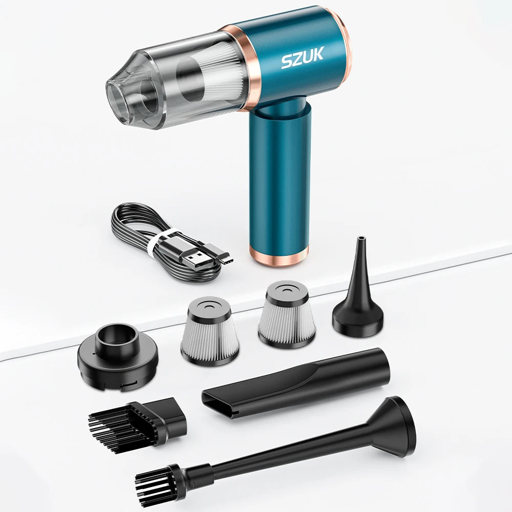 SZUK Car Vacuum Cleaner Strong Suction Wireless Portable Cleaning Machine Handheld Mini Vacuum Cleaner for Car Home and Keyboard